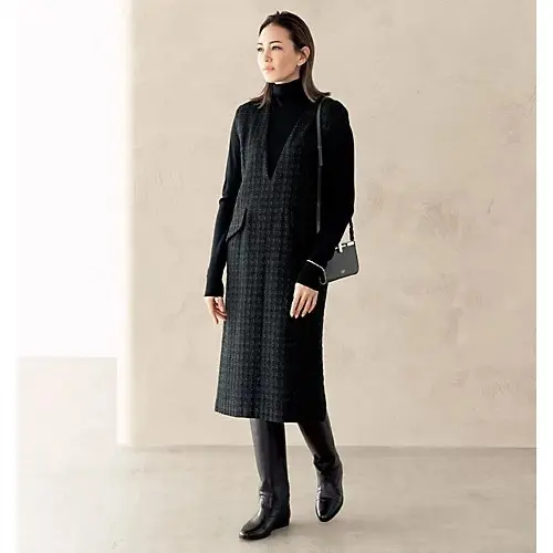 Room no.8 BLACK ラメツイードドレス ￥61,600