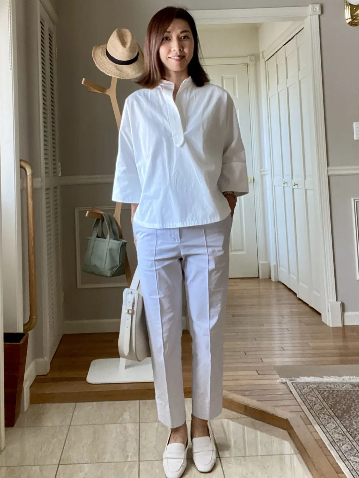 ラベンダーカラーパンツで春コーデの画像_1