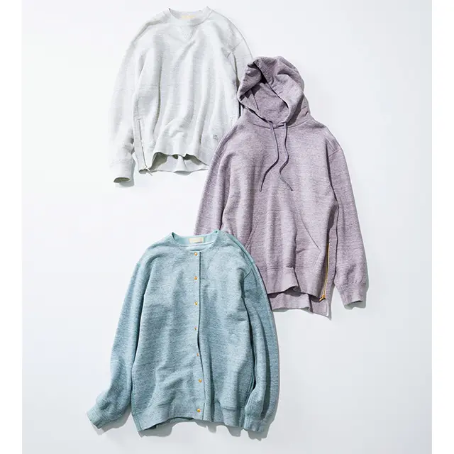 Drawer（ドゥロワー）の色も形も種類豊富なスウェット