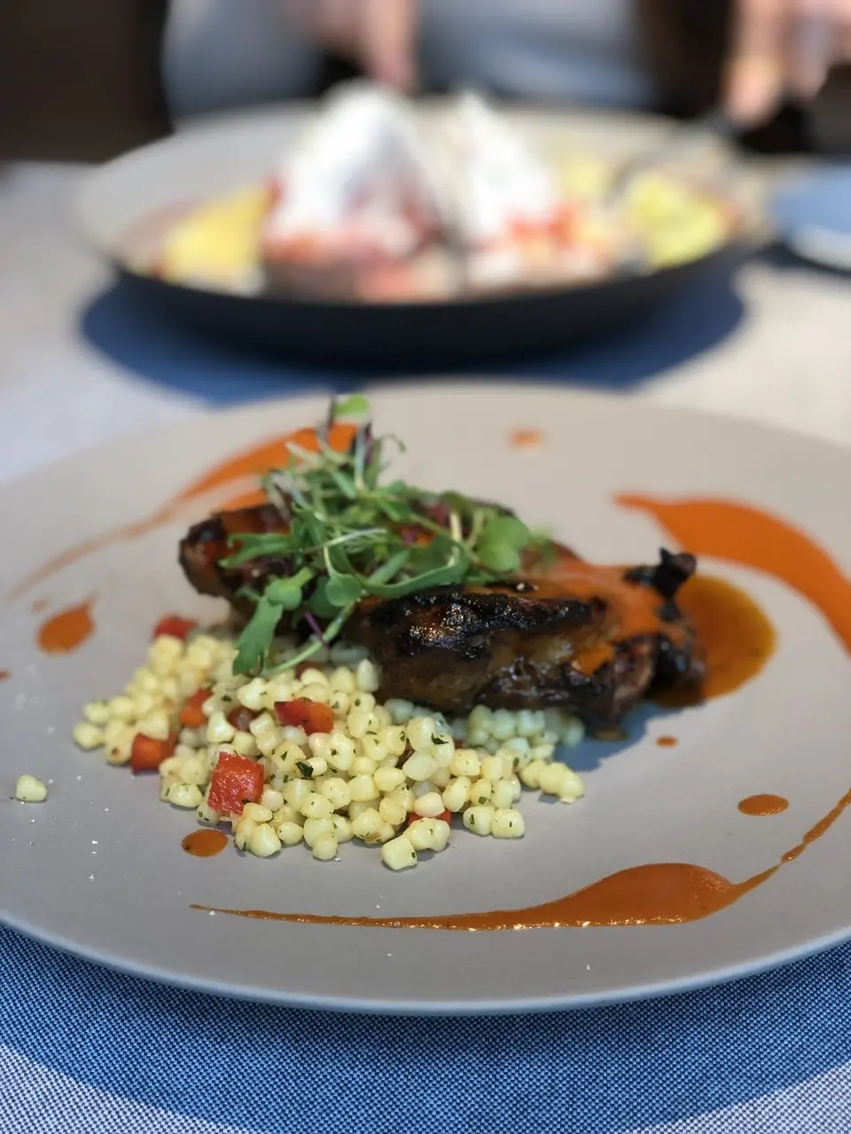 チキンのトッピング