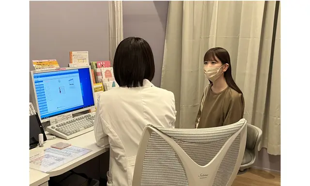 婦人科検査では問診およびエコーで子宮や卵巣の状態を見る