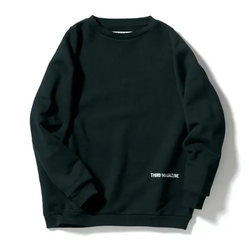 戸野塚かおる×THIRD MAGAZINE ロゴ刺繍スウェットプルオーバー
