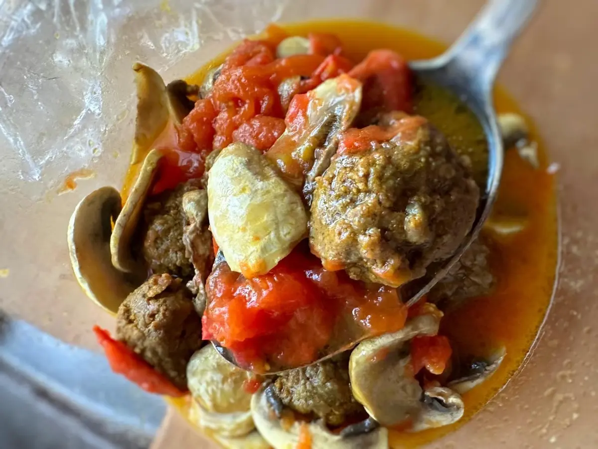 OurAge×Webエクラ　マッシュルームとミートボールのカレーレシピ作り方　電子レンジ　加熱