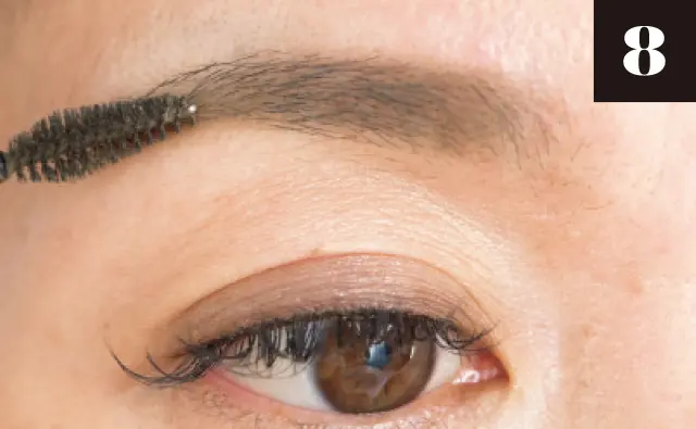 毛流れに沿って塗る