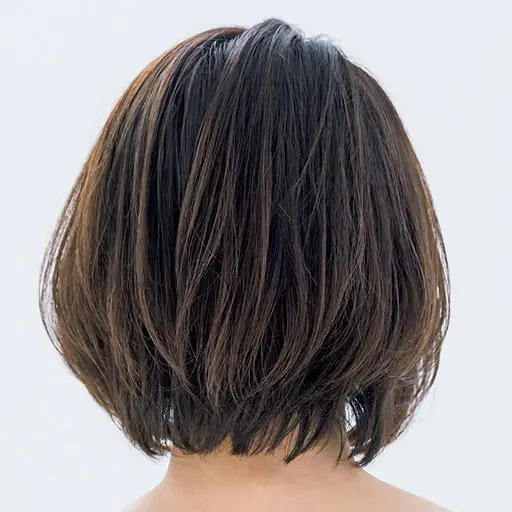 後から見たエレガントなヘアスタイル