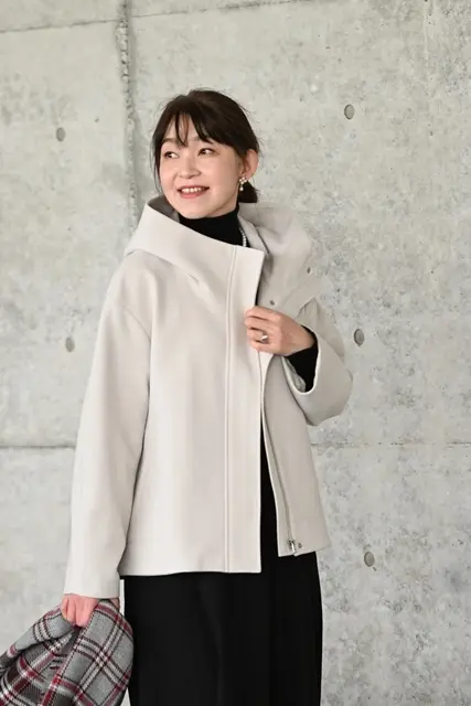 GUコージーメルトンショートフーディコート