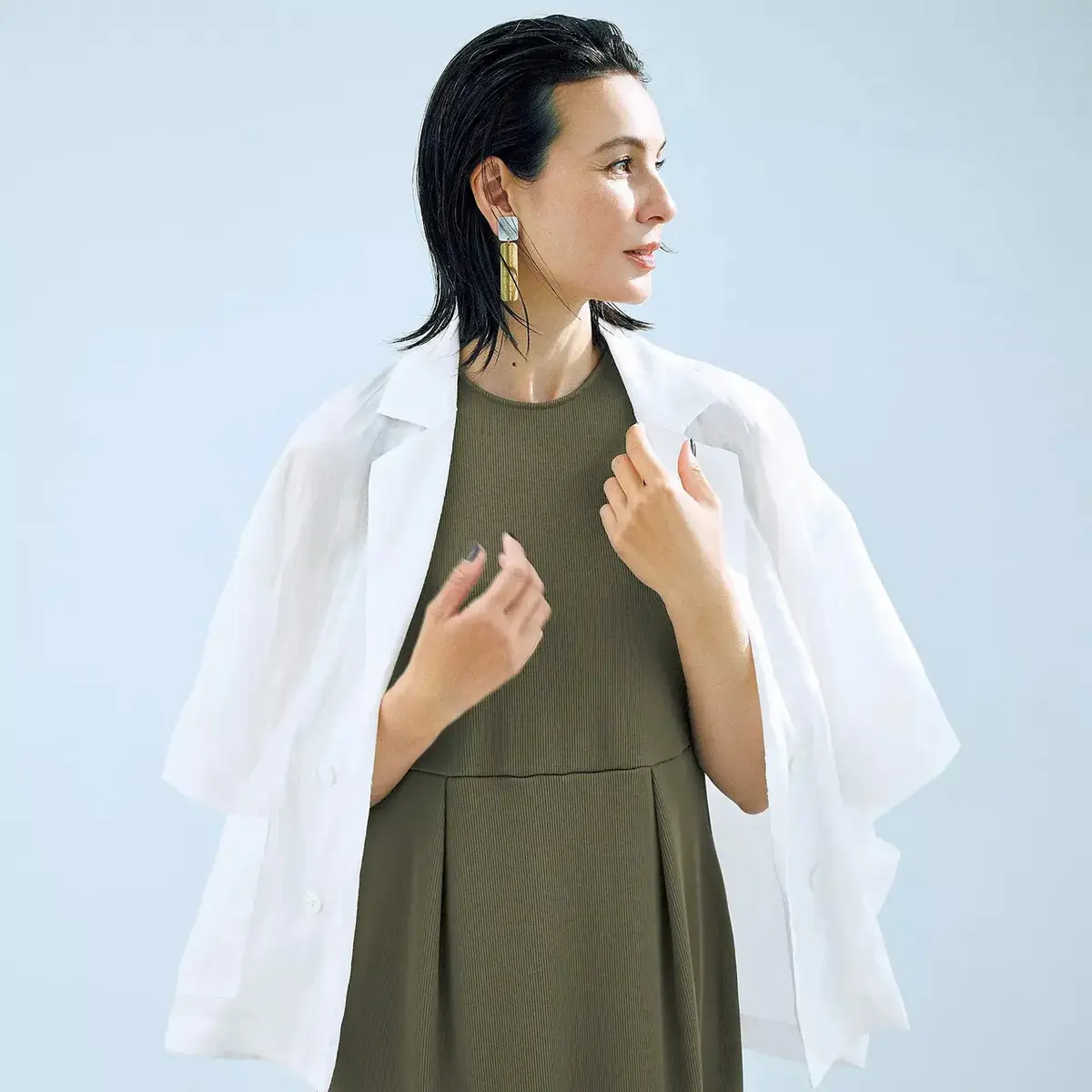 THIRD MAGAZINE×éclat 【坪田あさみさん別注】リネンシャツジャケット