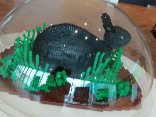 実物大で製作されたアマミノクロウサギ