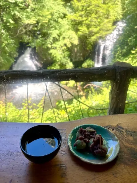 竜頭の滝を眺めながら豚丼食べました♪の画像_3