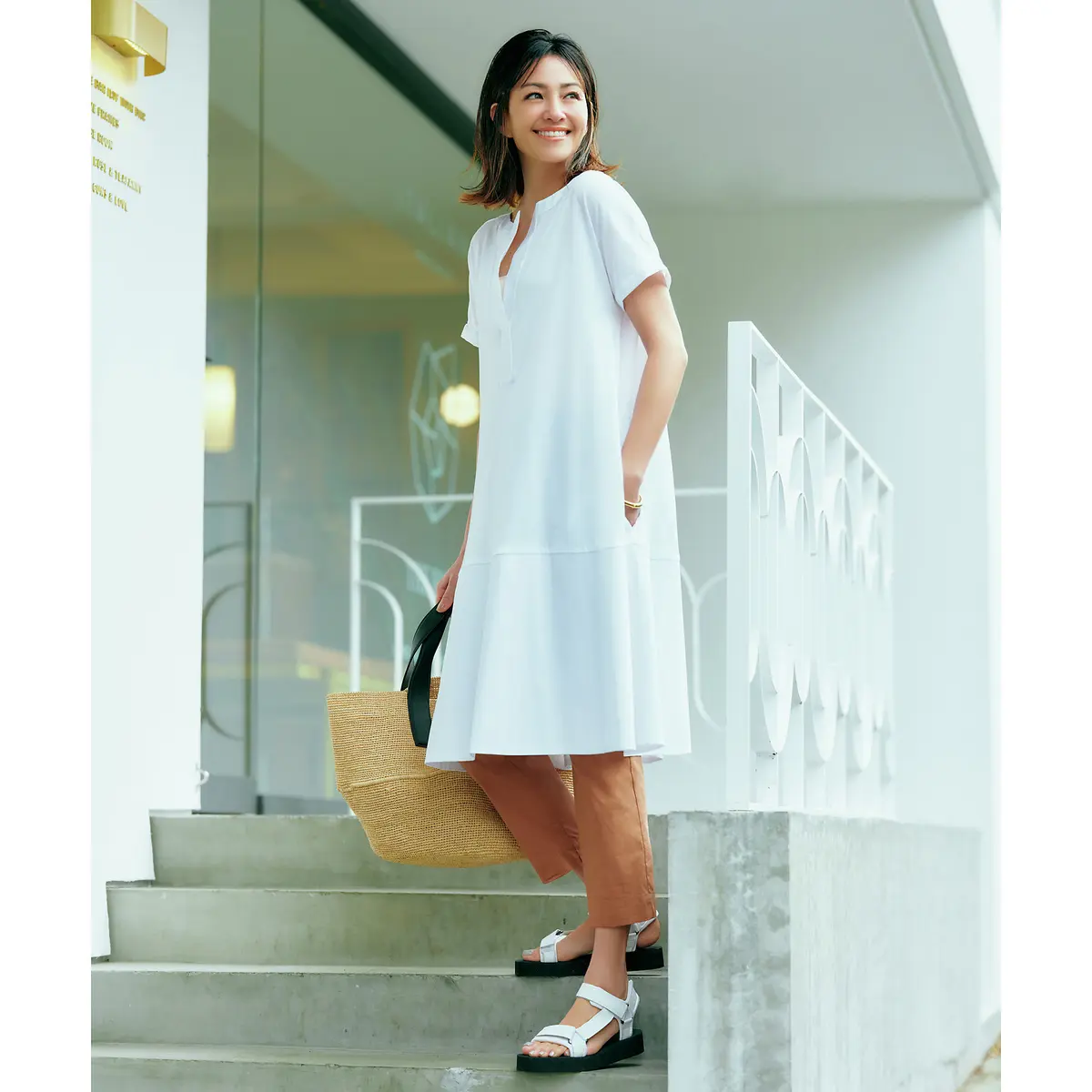 LIVIANA CONTI コットンストレッチ レギンス