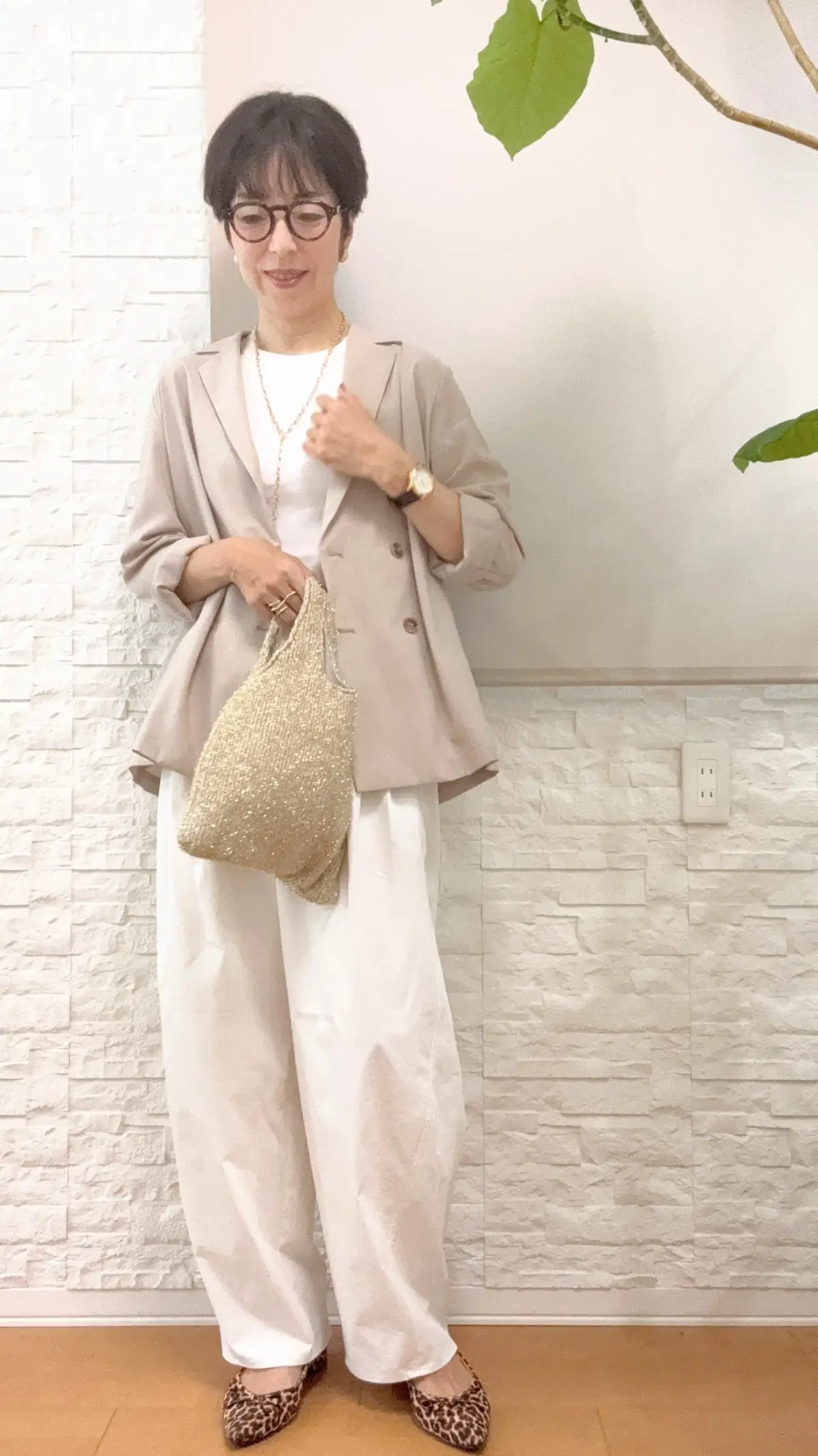 50代GUプチプラパンツ着回しコーデ＊ベの画像_3