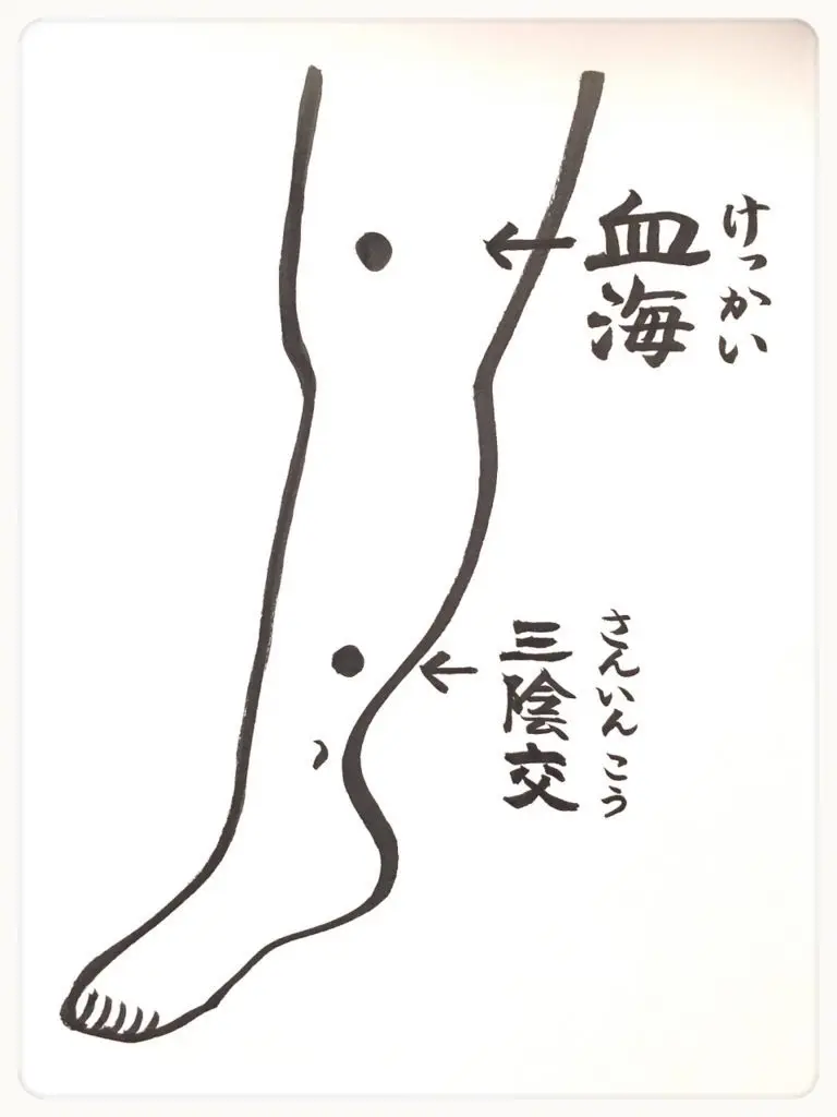 OurAge×Webエクラ　足のほてり対策　ツボ　三陰交　血海