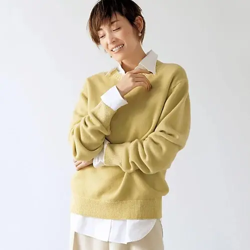 raspail×eclat 【森慶子さん別注】ヴィンテージ加工ウール100％ニット ￥45,100