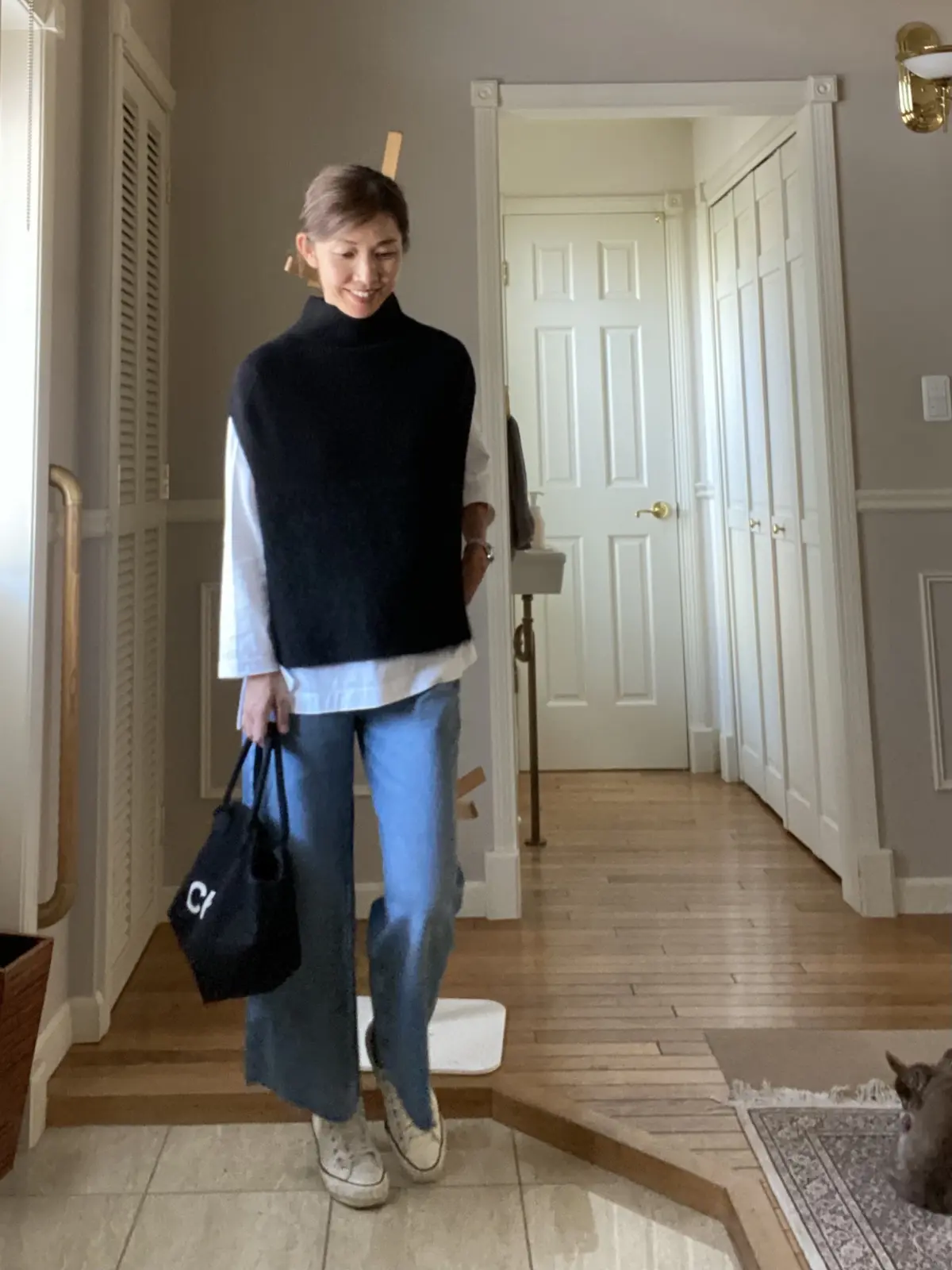 こなれ感抜群のニットベストの画像_3