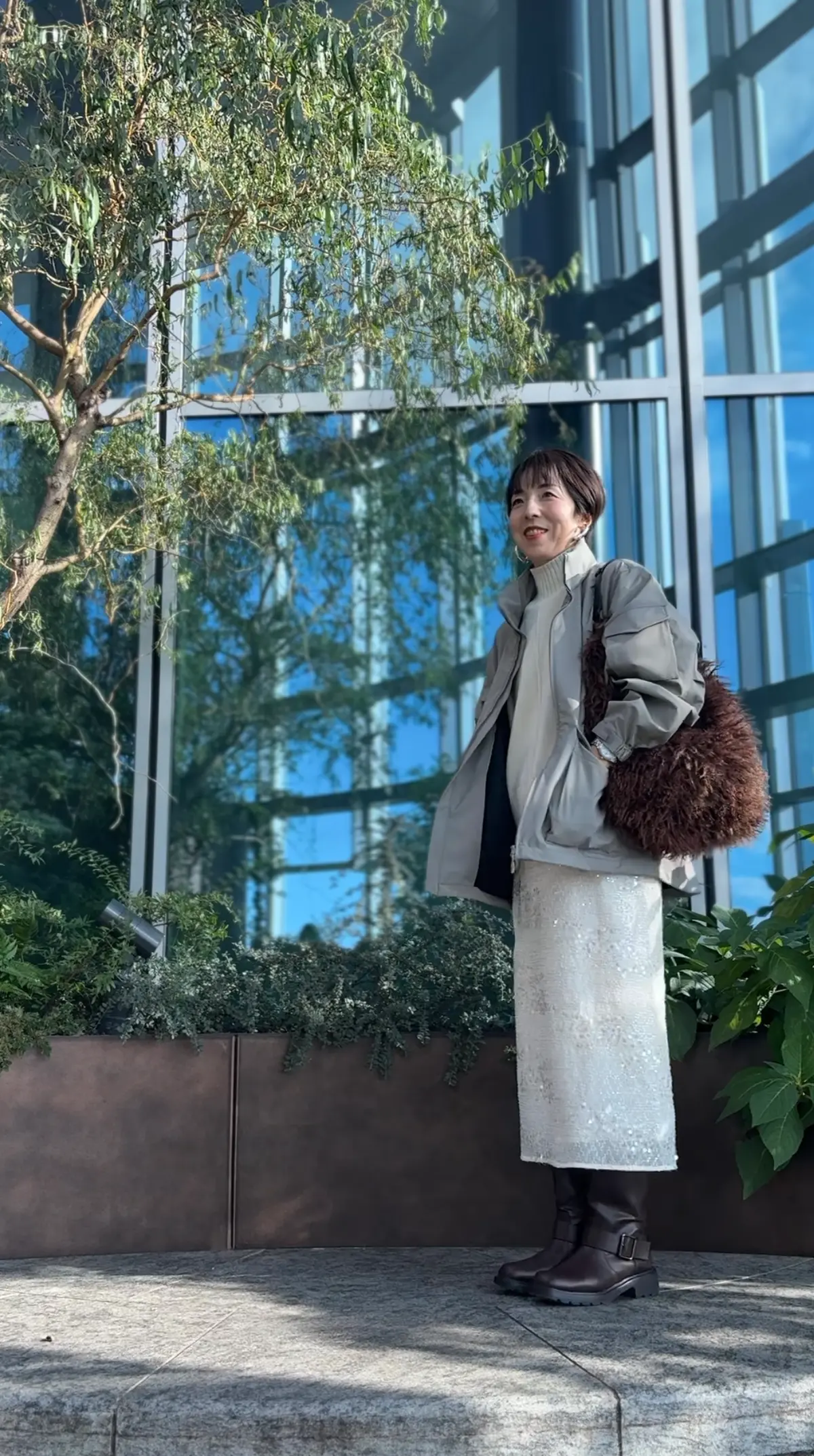 高輪ゲートウェイ　アラフィフファッション　プチプラコーデ