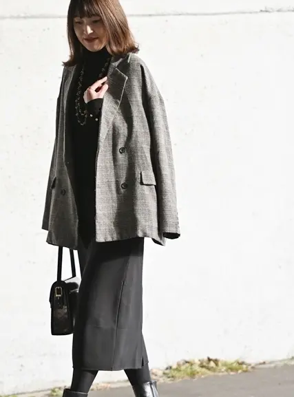 ユニクロスカートで秋コーデ