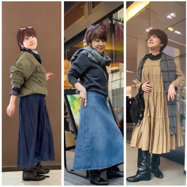 冬のマフラー、バンダナで顔周りの印象に差の画像_1