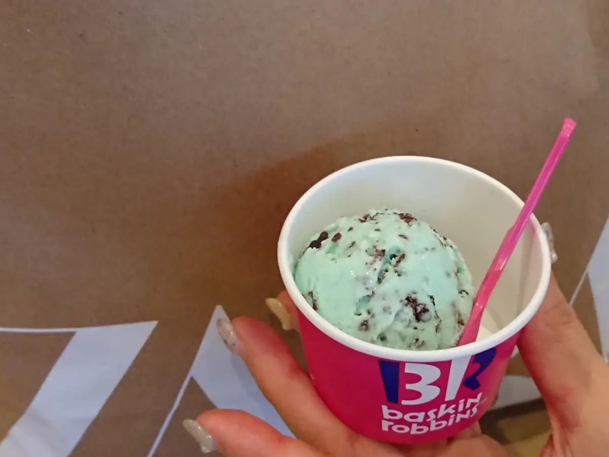 チョコミントアイス