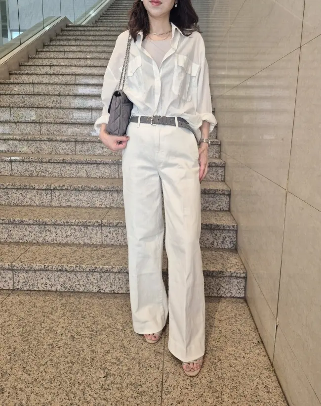 【ユニクロ】ワイドトラウザージーンズがまの画像_7