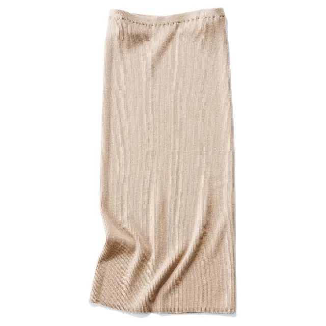 クールベージュ　タイトスカート　ニットスカート　ウィムガゼット