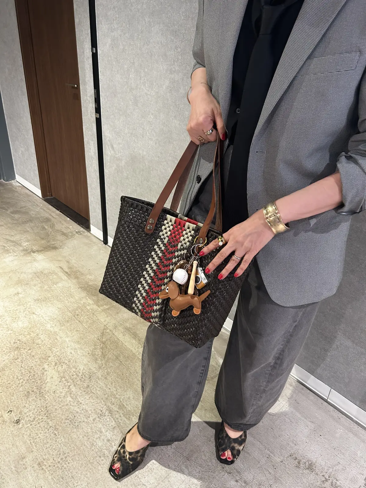 UNIQLOジャケット　GUデニム　ジャケットコーデ　デニムコーデ　レオパードシューズ　チャーム