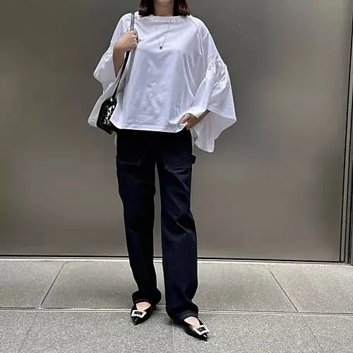 【50代秋コーデ】気温26度の服装。肌寒の画像_10