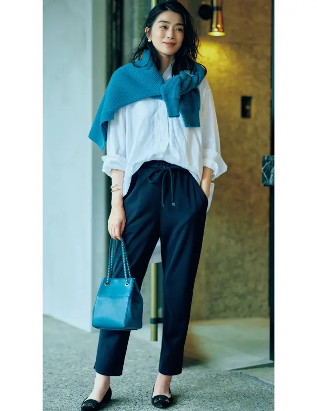 ウエストゴム＆ひものジョガーパンツコーデのゆうき