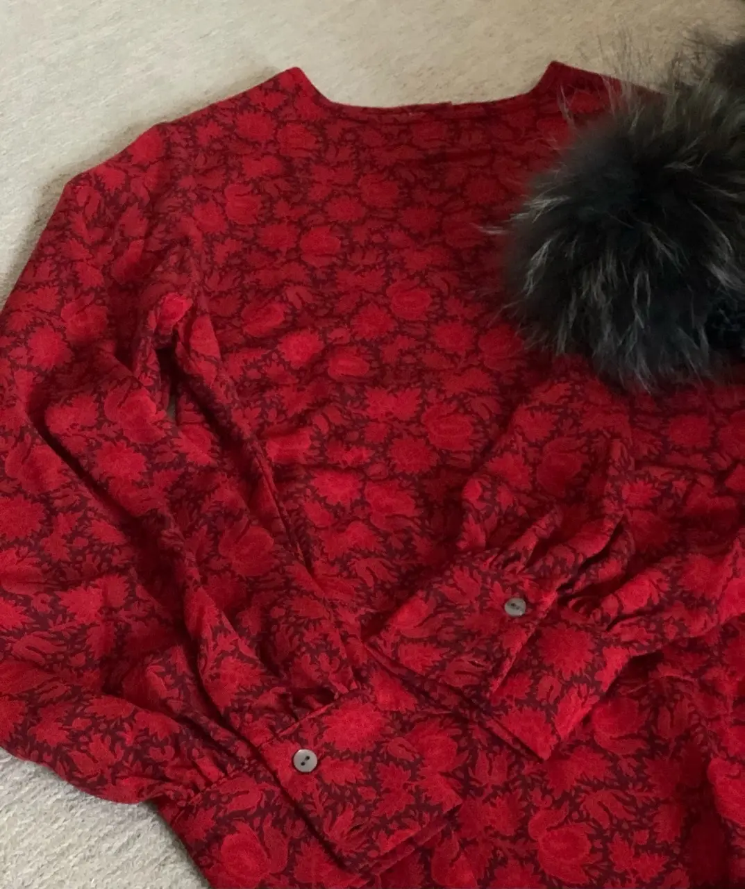 赤いワンピース