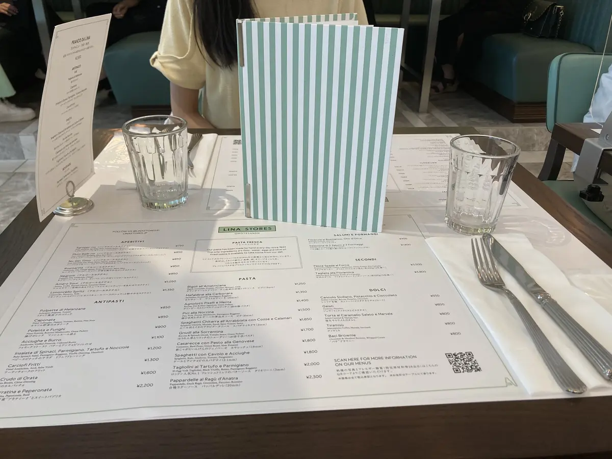 linastores リナストアズ　パスタ　ランチ　青山　表参道　candle here　marigat