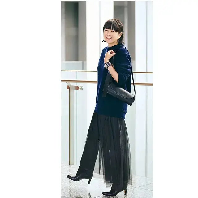 福田亜矢子さん愛用の「シルエットがきれいなロングブーツ」
