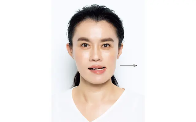 あごをずらして ずれた首とあごを調整