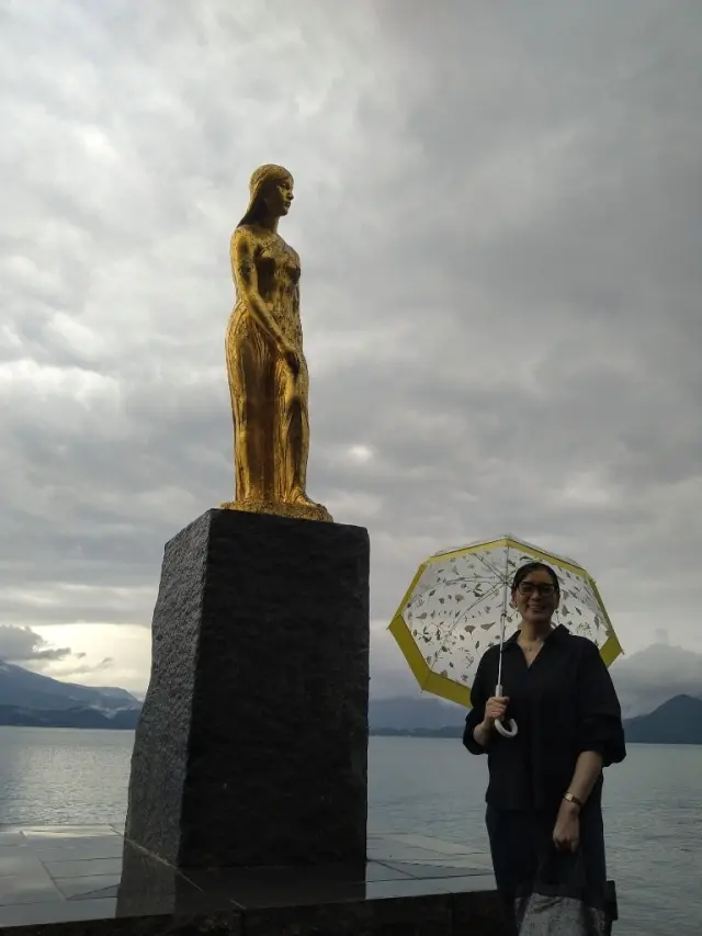 辰子姫と記念撮影