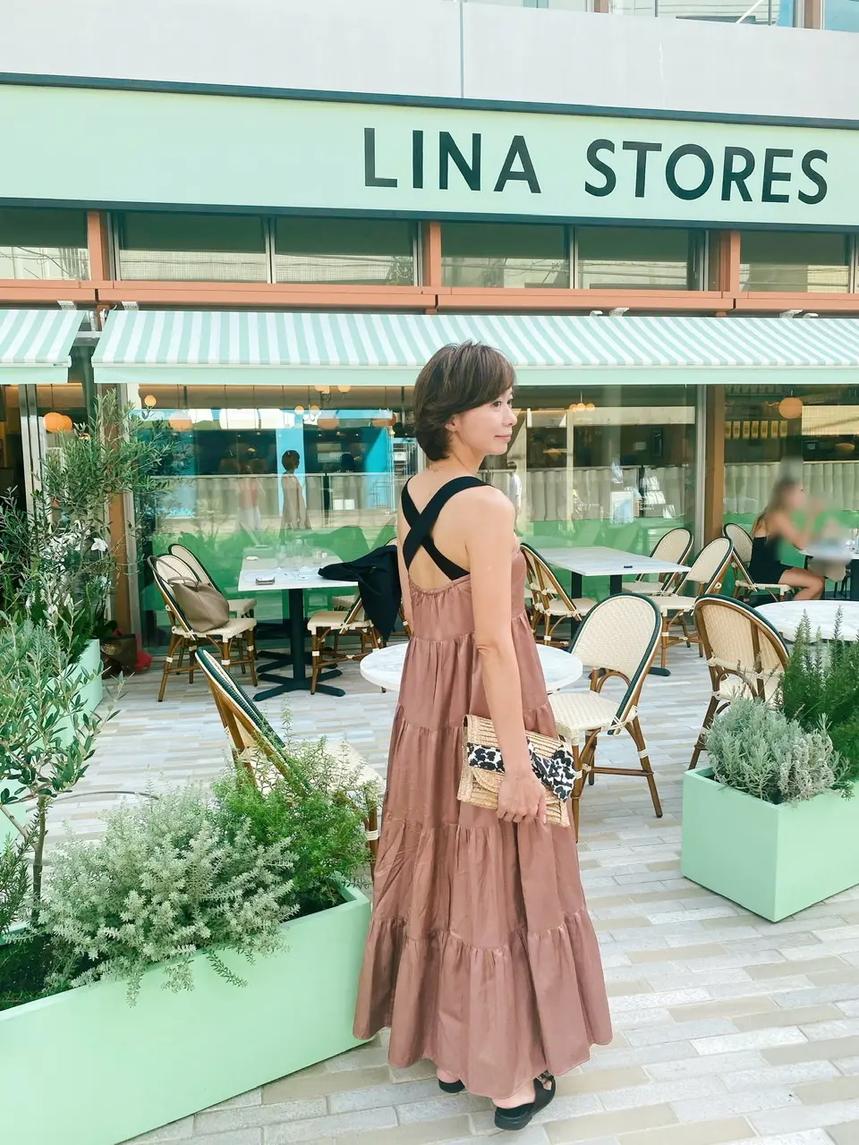 ヴィンテージ感漂うティアードワンピースでの画像_2