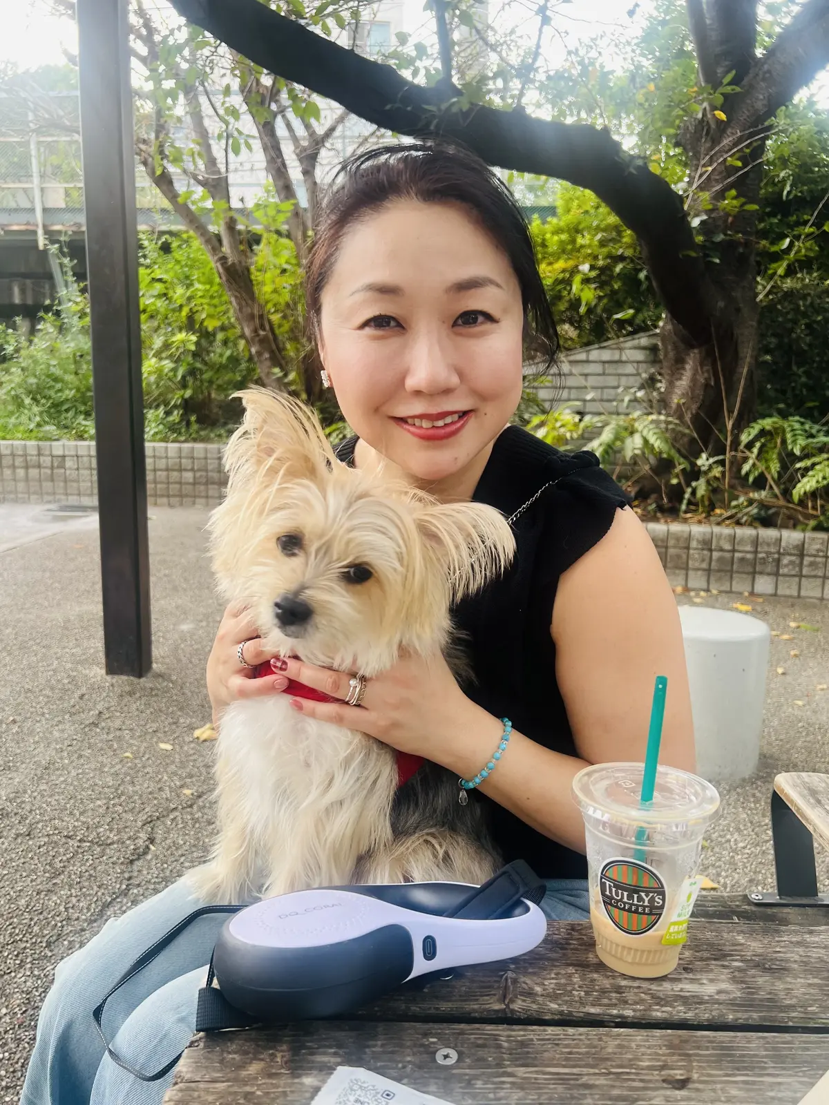 ゾーイちゃんのお散歩休憩