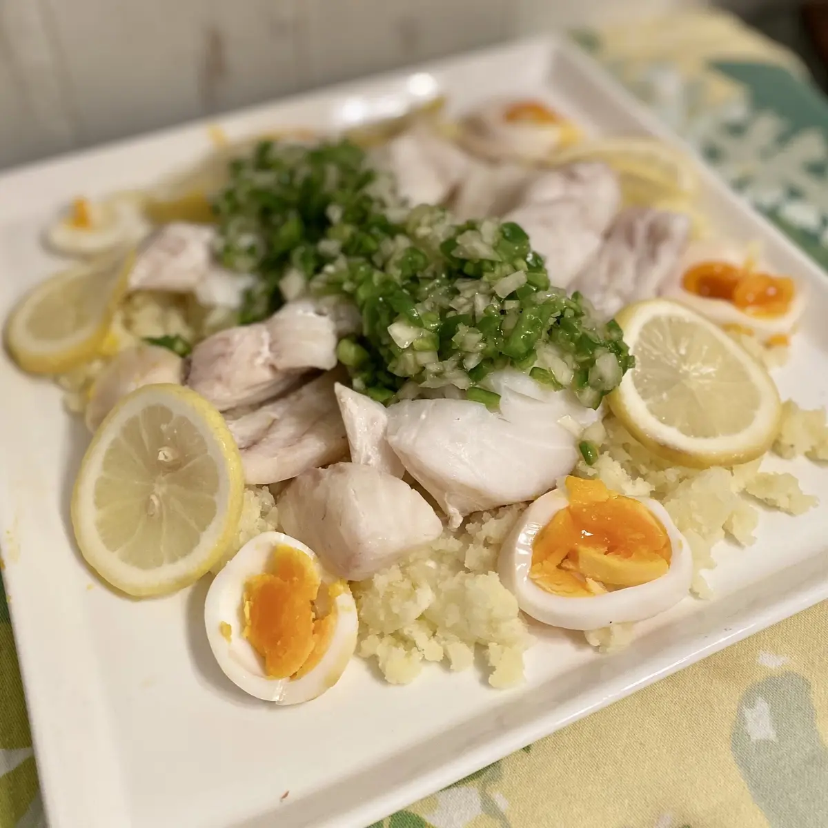 じゃがいもとタラのピーマンドレッシング