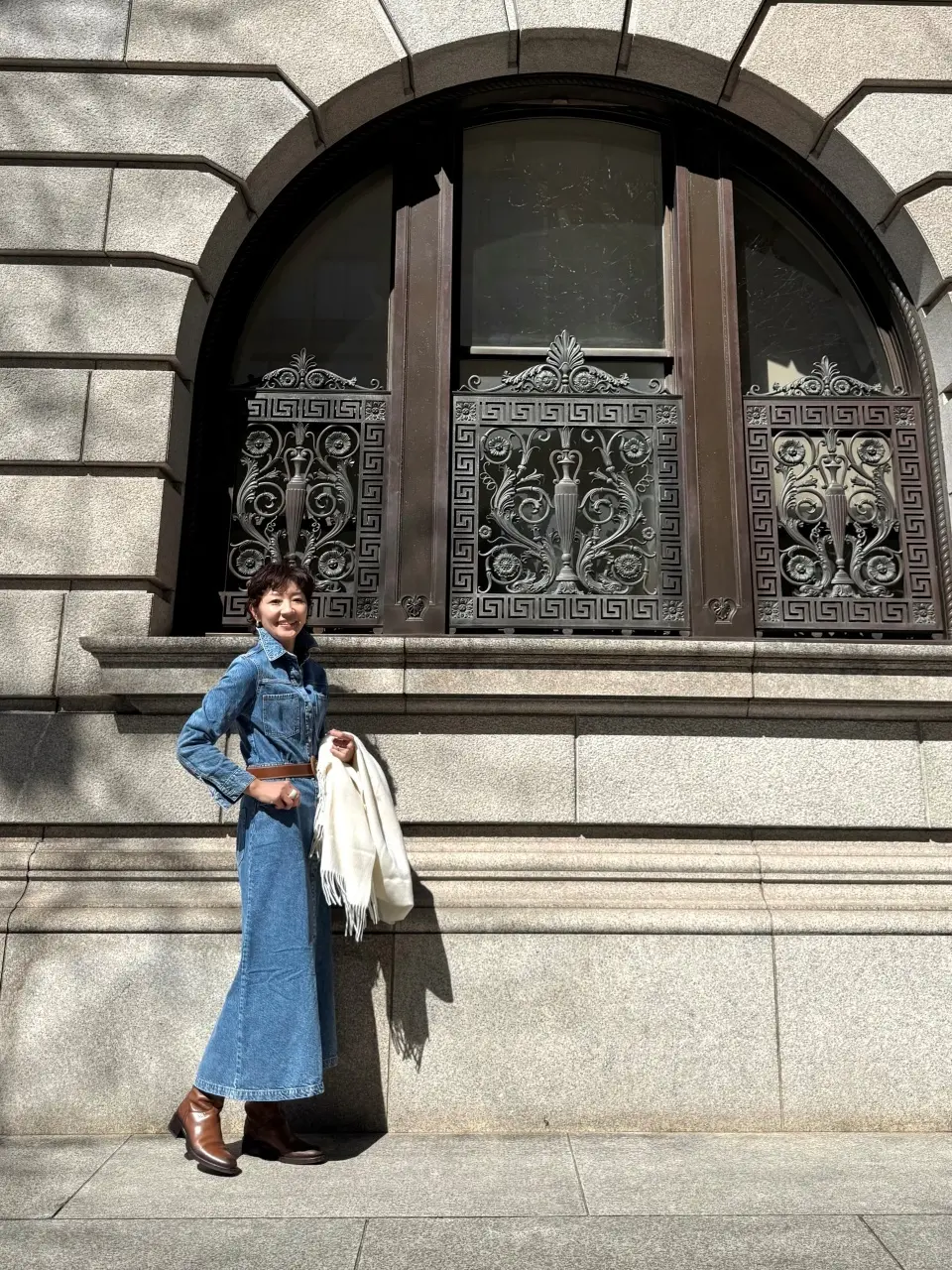 ZARA デニムワンピースコーデ 05