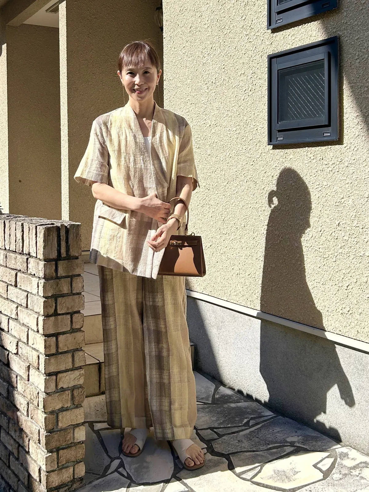 ノーカラージャケット　半袖ジャケット　アメリヴィンテージセ