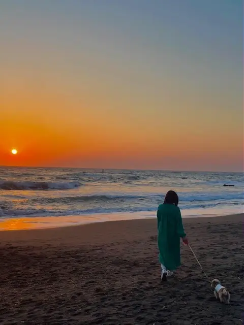 海　夕焼け　夕焼けの海　湘南　砂浜