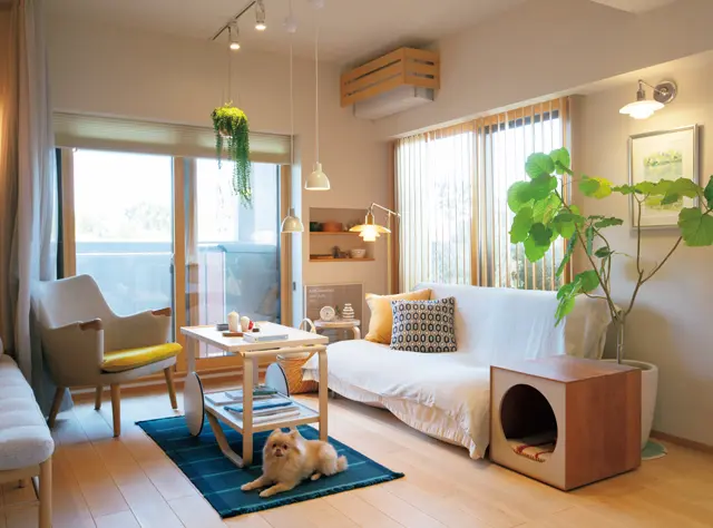 ソファを置いたコーナー