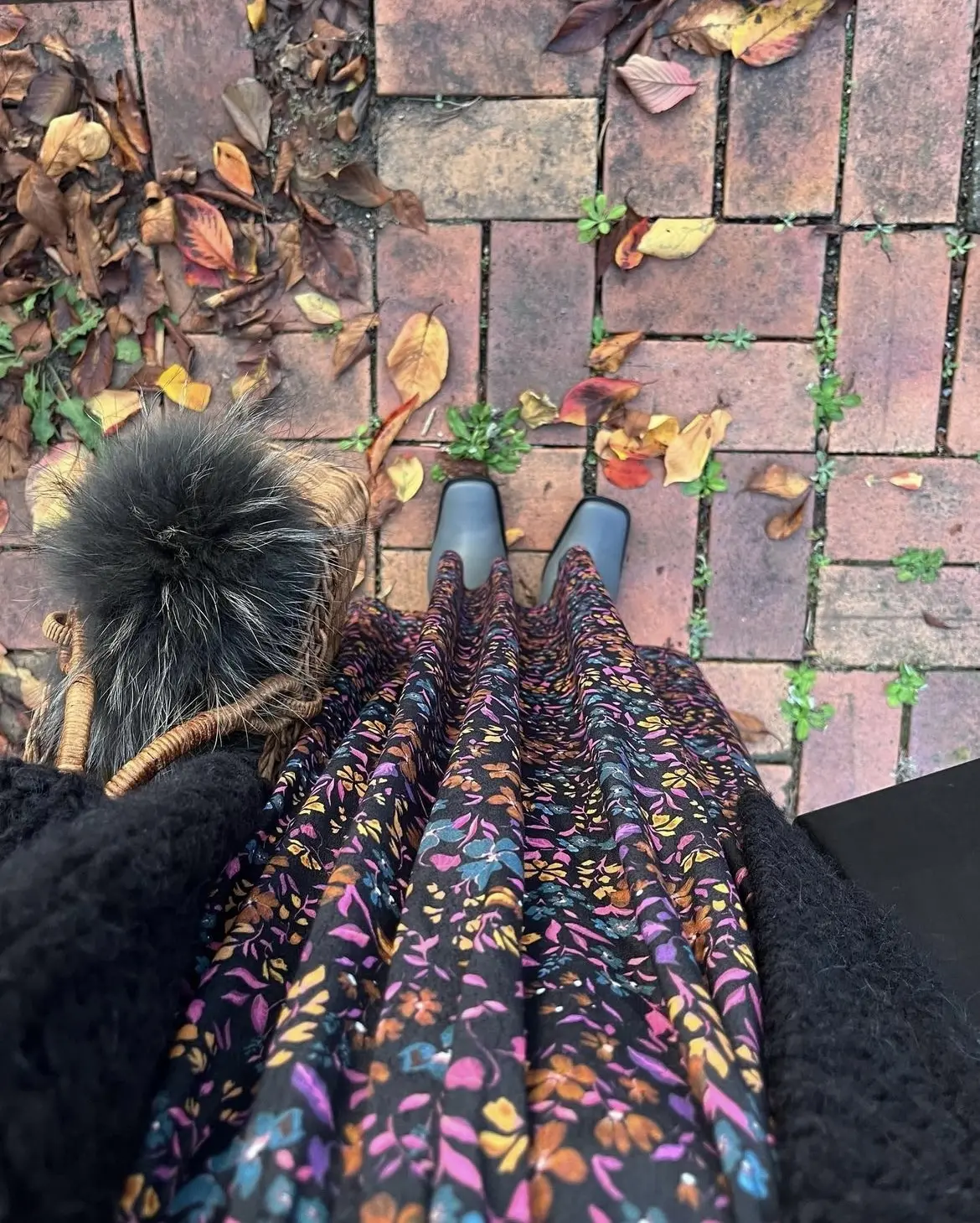 コスモス柄ワンピースで「武相荘」への画像_4