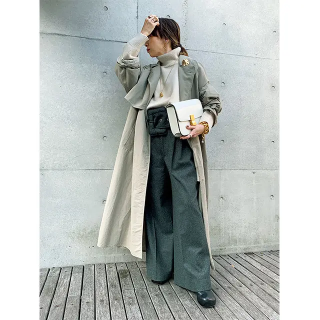 アラフィーおしゃれブロガーコーデ　更新して着続けたいフィービーのセリーヌ