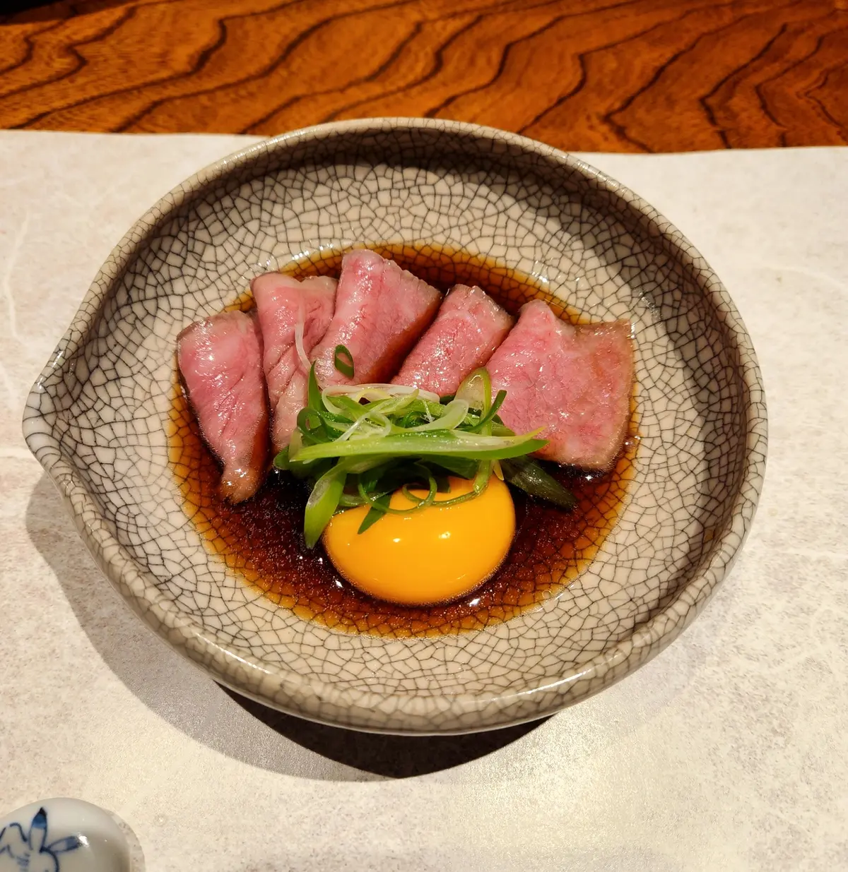 柔らかい豊後牛のすき焼風