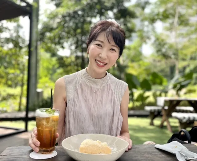 ガーデンカフェにて