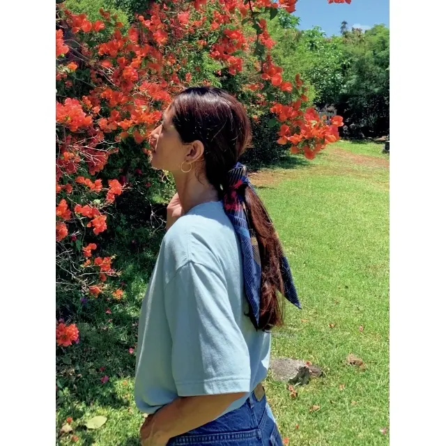 エルメスのスカーフでちょっと素敵に見えるように