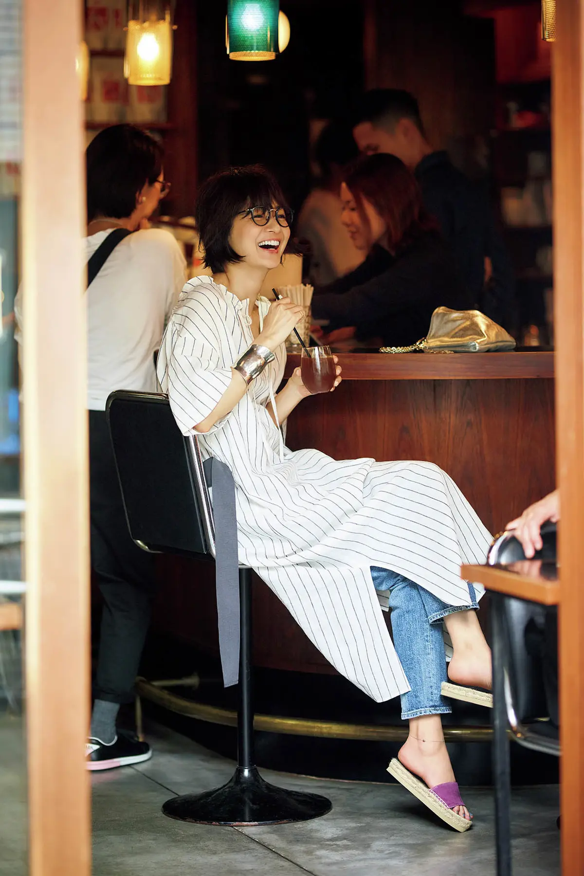 富岡佳子,50代ファッション,コーディネート