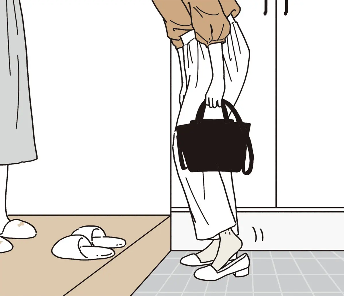 玄関で靴を脱ぐときは相手や家におしりを向けない