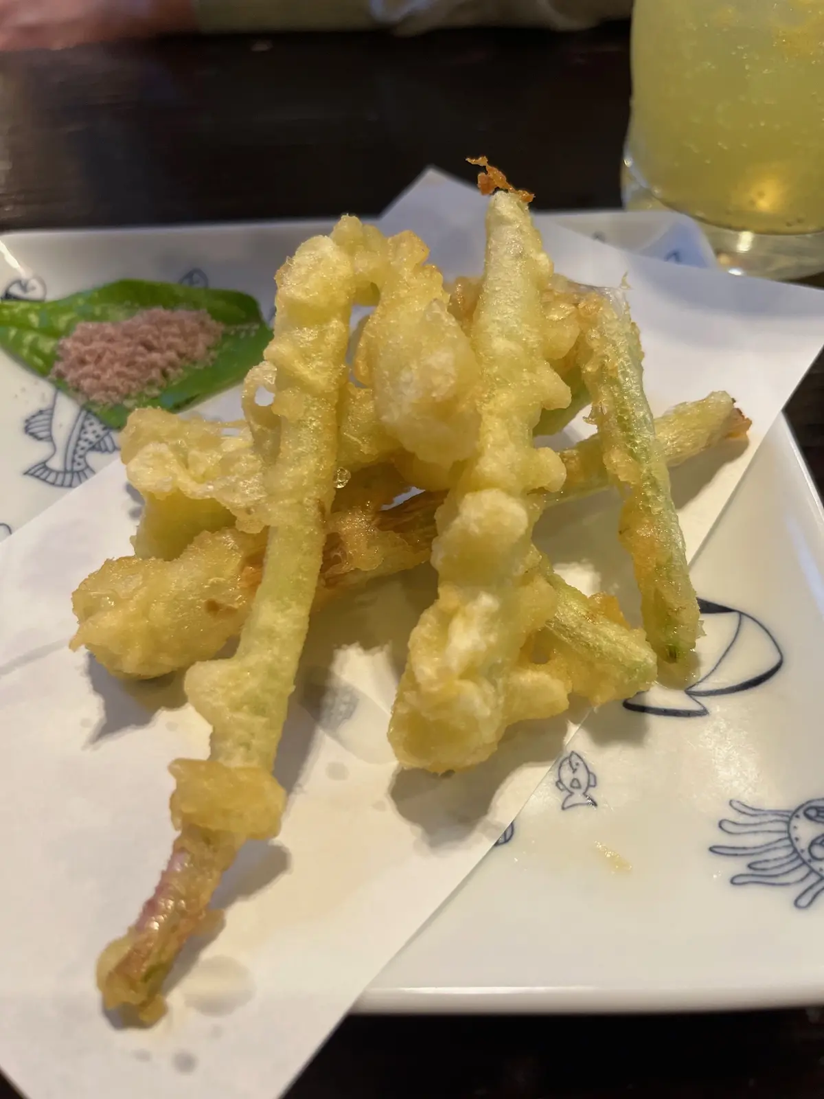 島らっきょの天ぷら