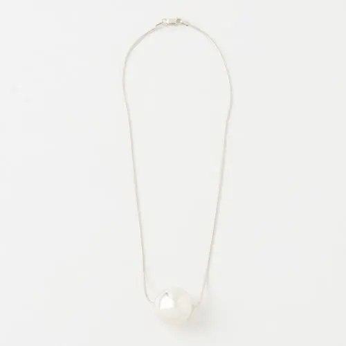 MODERN WEAVING SILVER SPHERE CHOKER