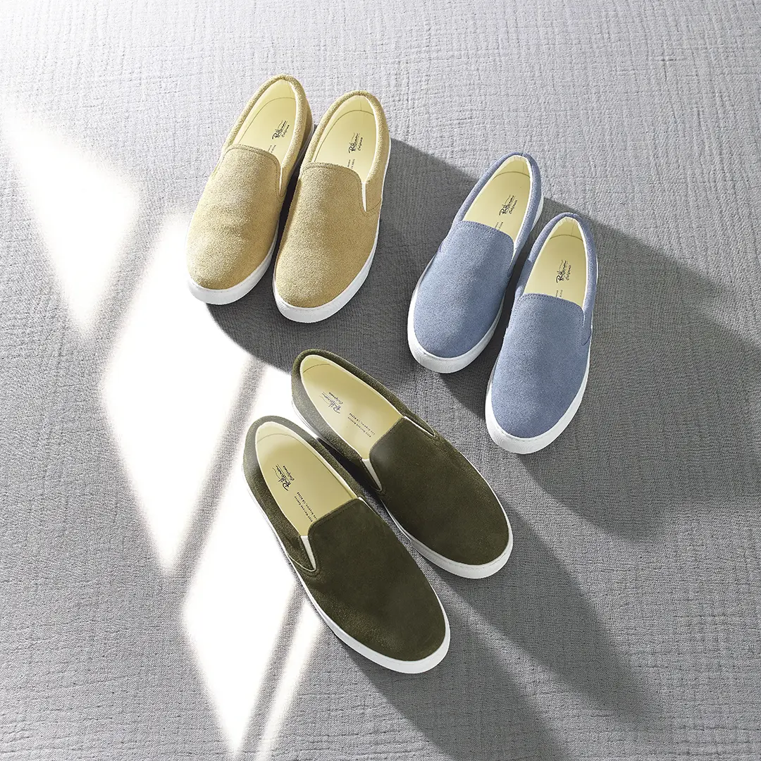 ●靴(ヒール2.5cm／写真の3色と、ピンク、ブラックで展開) 各￥23,000／ロンハーマン