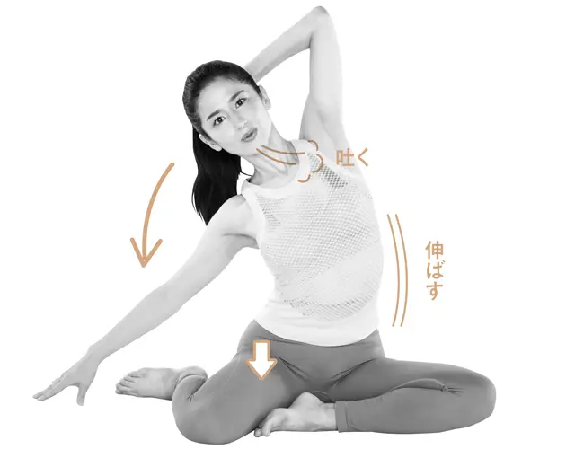 おしりを沈めるイメージ